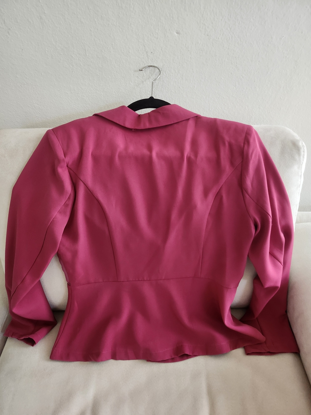 Women's Pink Tailored Waist-Detail Blazer - Picture 3 of 4